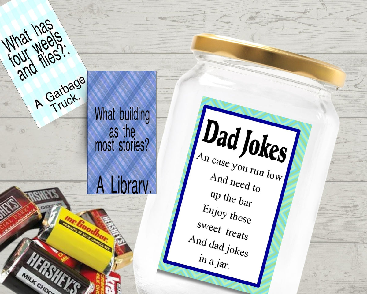 Dad Jokes Hershey Miniature Printable Candy Jar Gift Printable