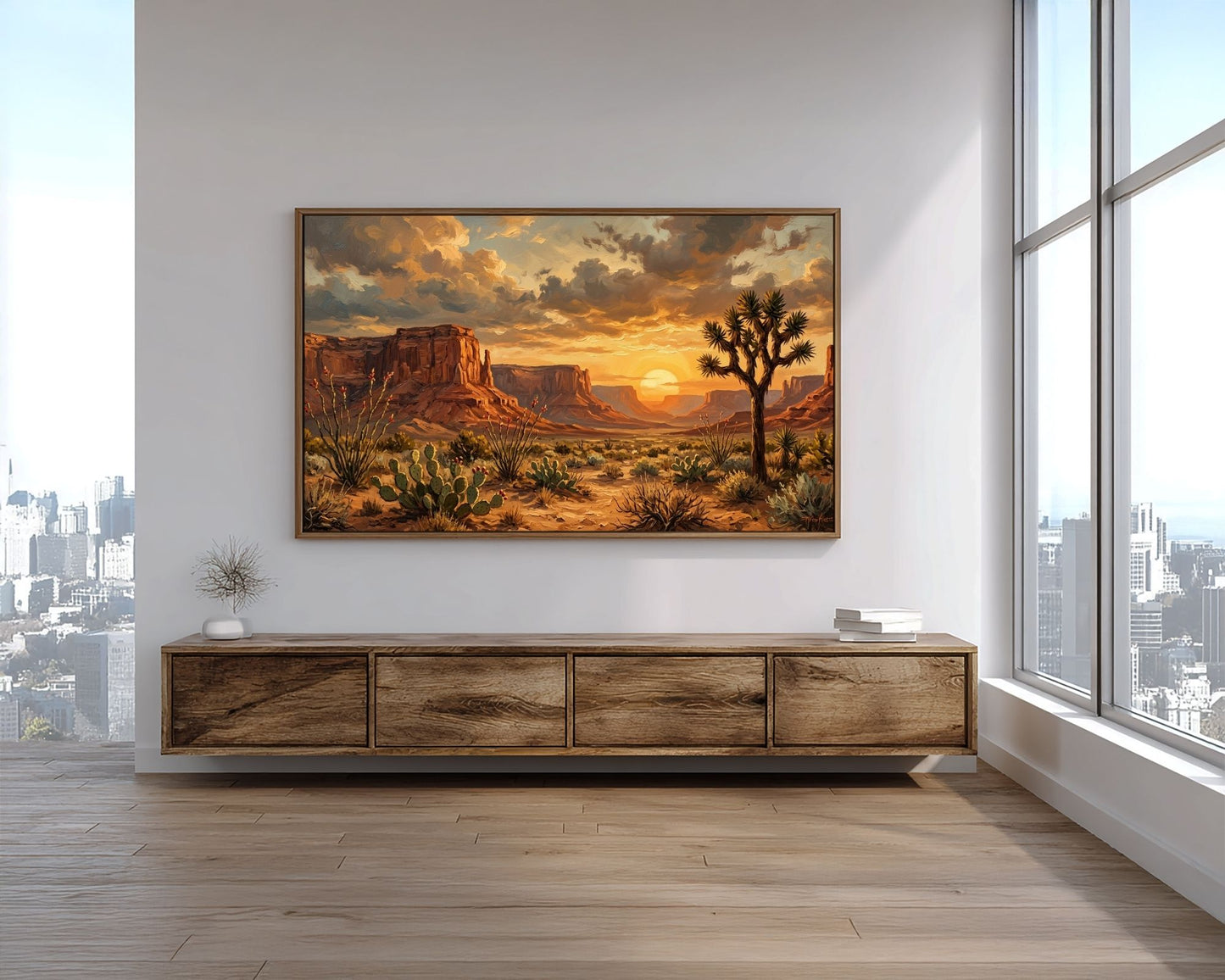 Desert Sunset Frame TV Art – Southwest Boho Landscape Digital Download