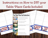 Uncle Sam Patriotic Tent Table Place Card Printable with Canva Edit Link
