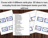 Outer Space Food Tent Cards Printable