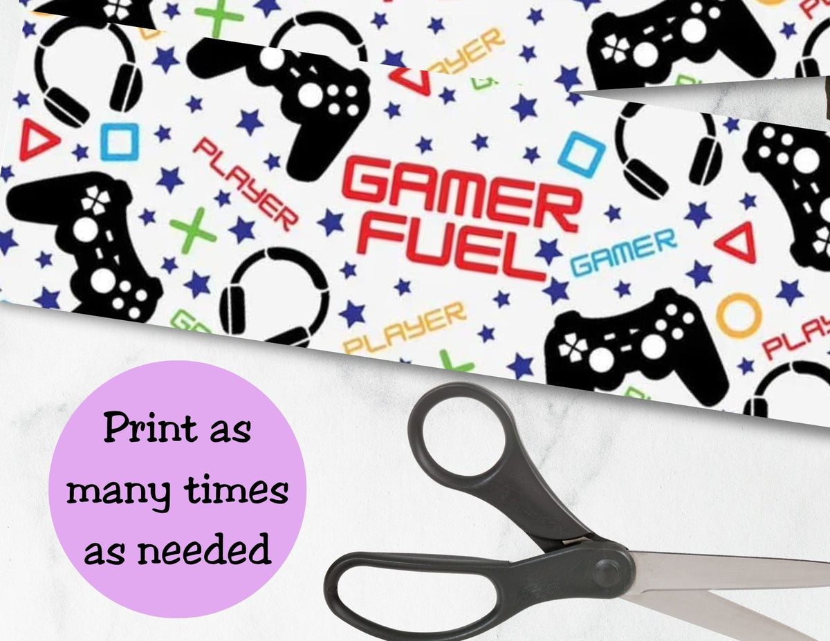 Gamer Fuel Pringles Labels – Printable Video Game Party Favors