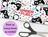Gamer Fuel Pringles Labels – Printable Video Game Party Favors