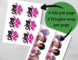 Saja Boys K-pop Demon Hunters Pringles Printable Party Favor