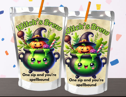 Witch’s Brew Capri Sun Pouch Label Printable