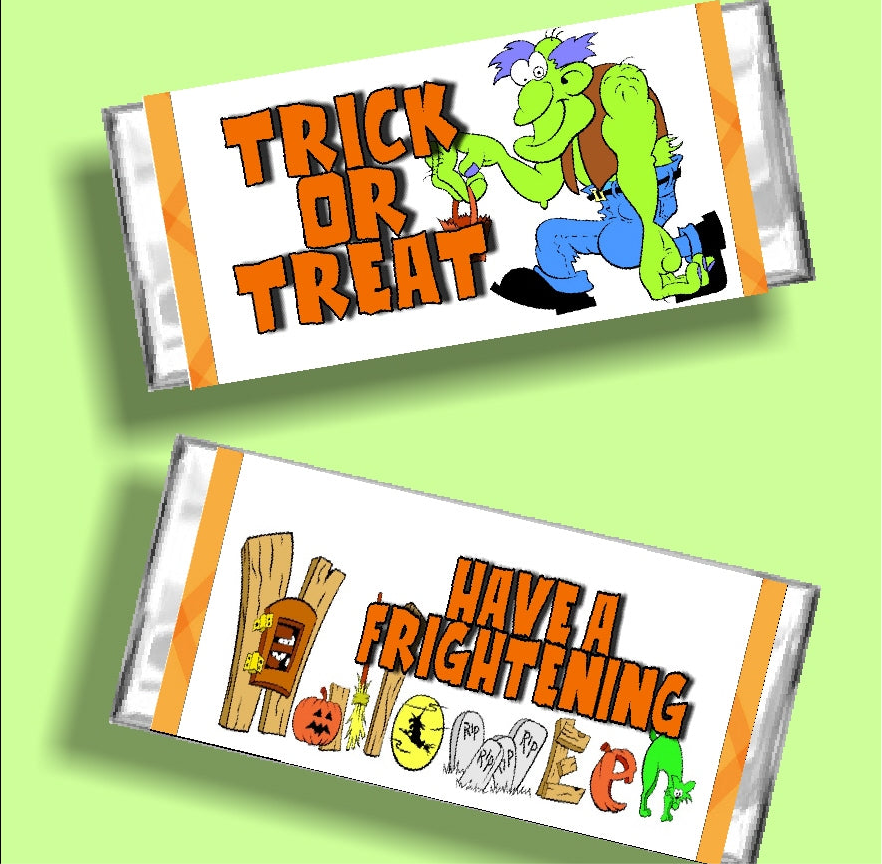 Frightening Halloween Candy Bar Wrapper