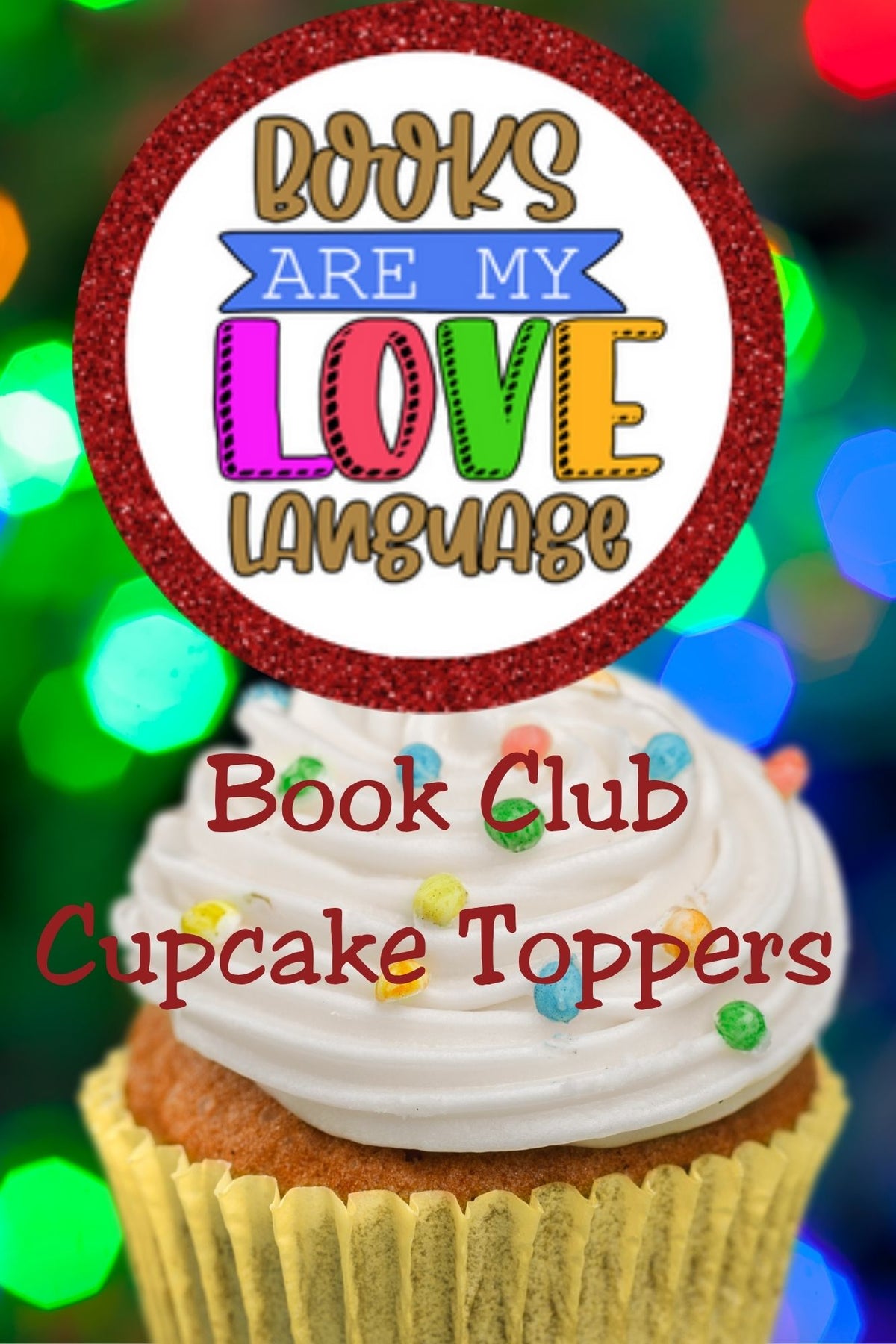 Book Lover Cupcake Topper Printable