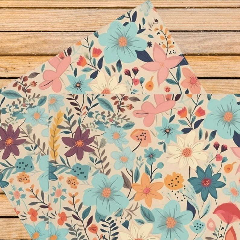 Boho Flowers Placemat, 1pc