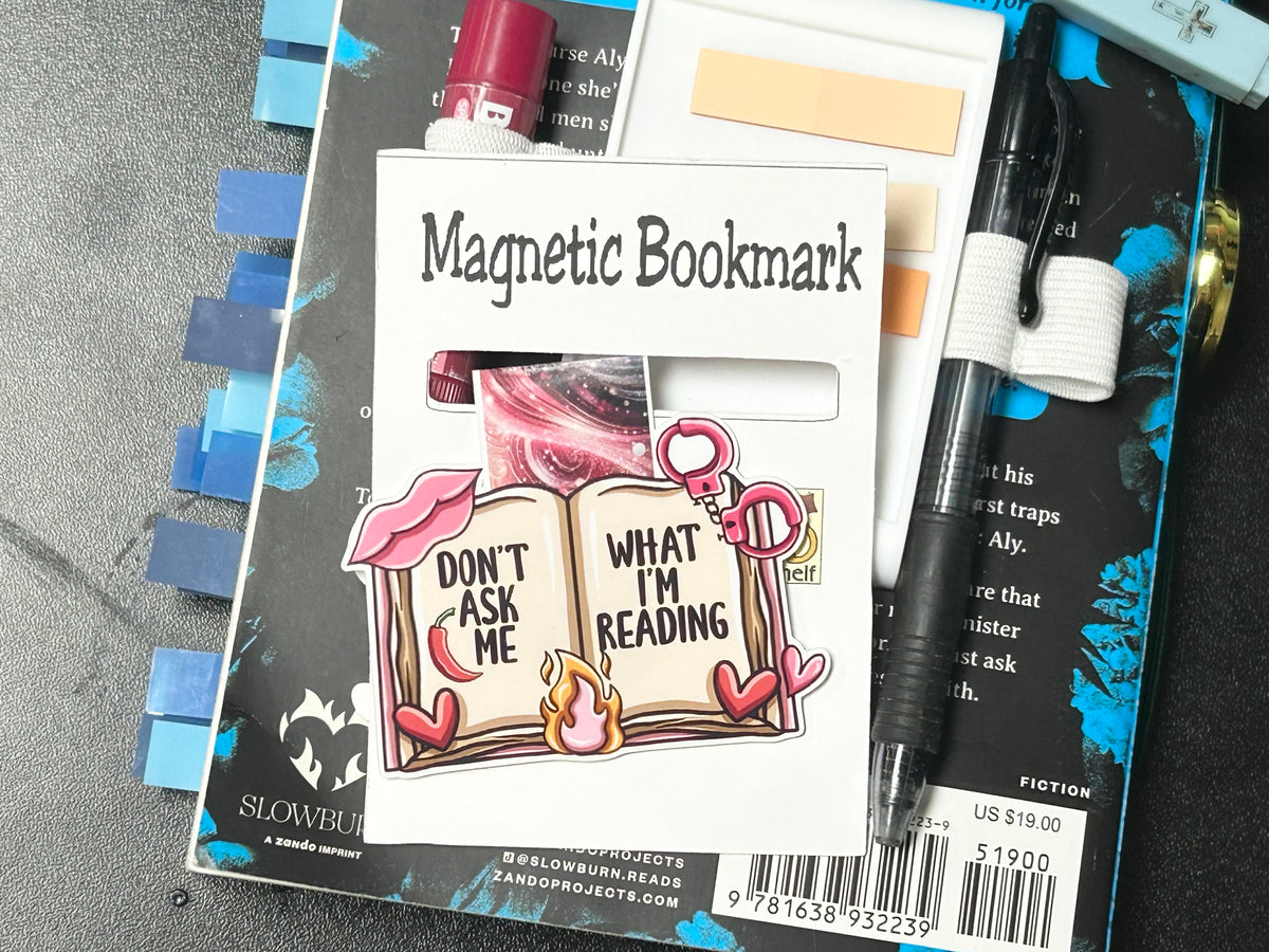 Dark Romance Bookmark Reading Accessory Gift For Women Book Lover Present Double Sided Design Photo Marker Glossy Laminated Paper Literature Fan Collection Page Keeper Gothic Style Reading Tool Premium Quality Construction Beautiful