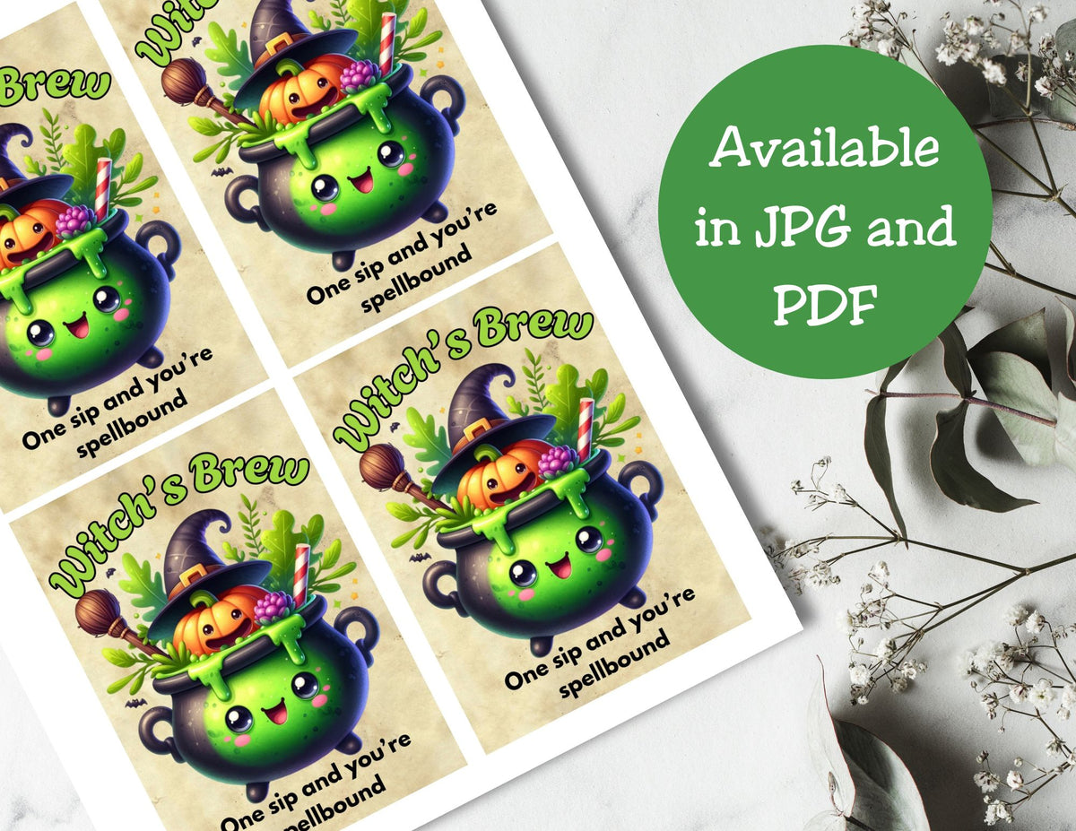 Witch’s Brew Capri Sun Pouch Label Printable