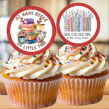 Book Cupcake Topper Printables