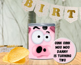 Farm Animal Pringles Labels – Canva Editable Template