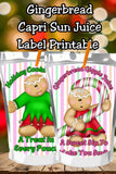 Sweet Gingerbread Capri Sun Label Printable