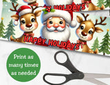 Santa Pringles Label Printables