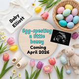 Editable Easter Baby Reveal • Egg-Specting Baby Announcement
