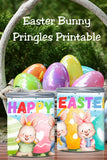 Easter Pringles Can Label & Lid – Bunny Easter Snack Wrap Printable