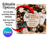 Halloween Pregnancy Announcement Canva Template
