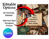 D&D Role Playing Game Pregnancy Reveal Canva Template