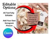 Valentine Two Little Feet Pregnancy Announcement Canva Template