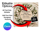 Some Bunny Special Easter Pregnancy Announcement Canva Template