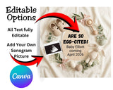 So Egg-Cited Easter Pregnancy Announcement Canva Template