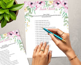 Mom Printable Games for Mothers Day or Pink Flower Baby Shower
