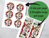 Santa Pringles Label Printables