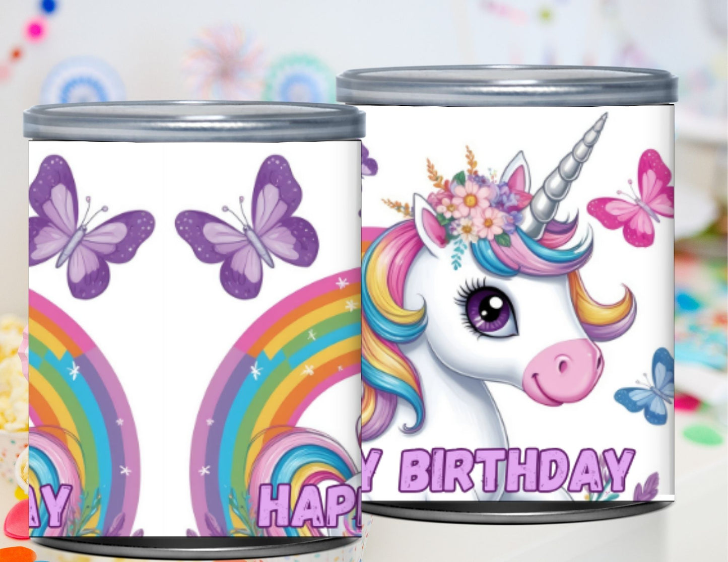 Unicorn Rainbow Pringles Labels Printable Party Favors