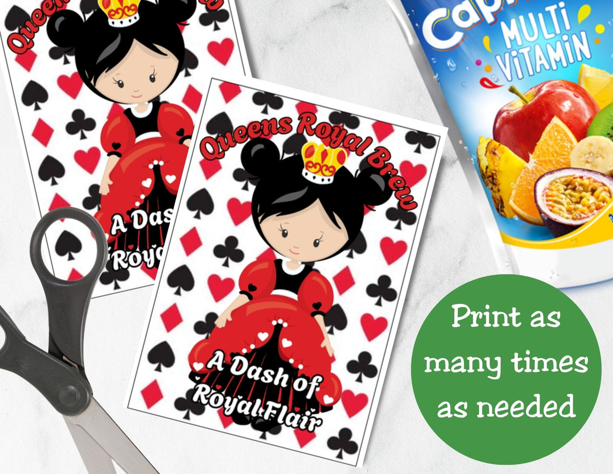 Alice in Wonderland Capri Sun Printable Labels