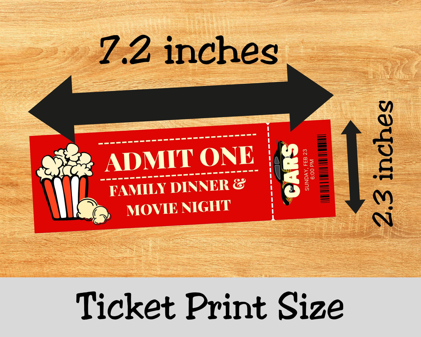 Car Theme Movie Night Digital Package Printable Party Ticket Collection Family Entertainment Bundle Popcorn Design Elements Home Theater Experience Perfect Event Planning Essential Digital Download Format Custom Text Options Movie Party