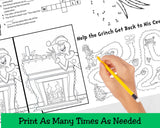 Grinch Activity Placemat Printable