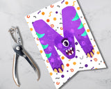 Monster Dots Halloween Party Pennant Banner Printable