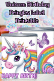 Unicorn Rainbow Pringles Labels Printable Party Favors