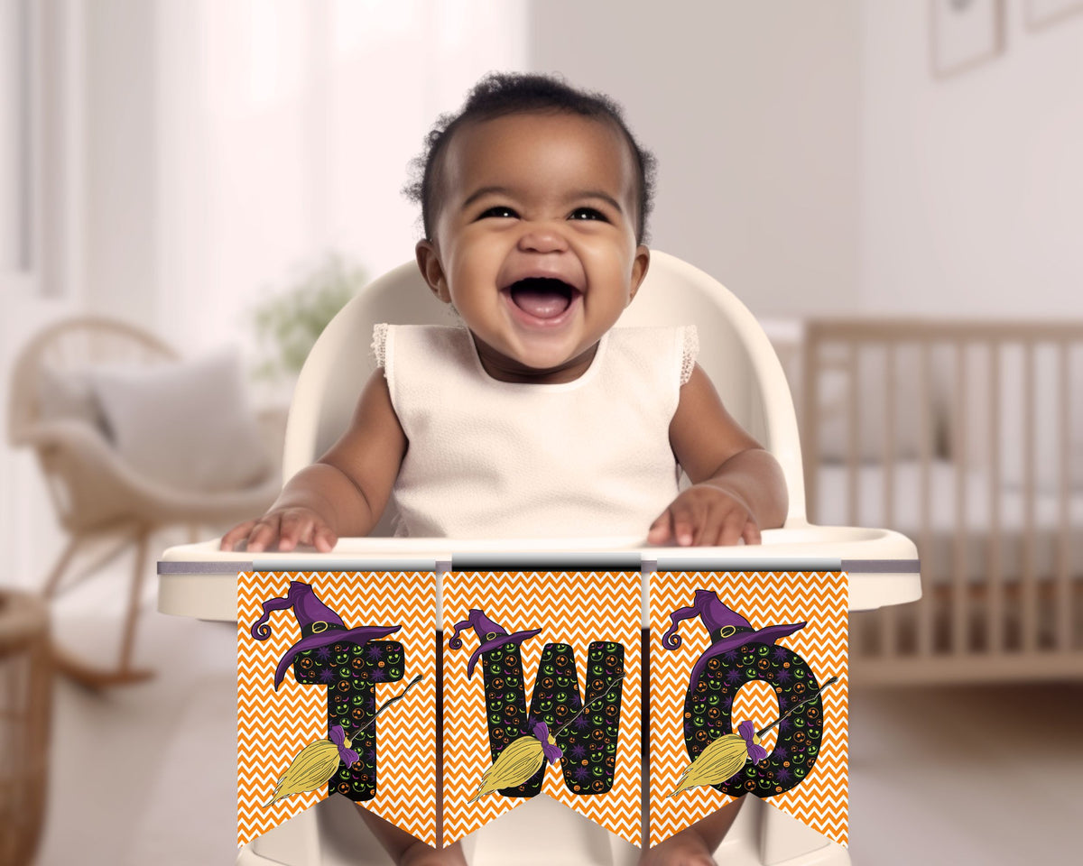Chevron Witch Halloween Pennant Banner Printable