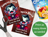 Vampire Blood Capri Sun Label Printable