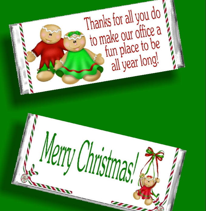 Gingerbread Coworker Christmas Candy Bar Wrapper
