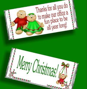 Gingerbread Coworker Christmas Candy Bar Wrapper