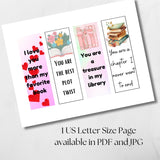 Valentine Printable Bookmarks