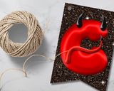 Red Devil Halloween Pennant Banner Printable