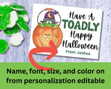 Toad Halloween Bag Topper Printable Canva Template
