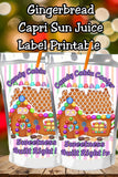 Sweet Gingerbread Capri Sun Label Printable