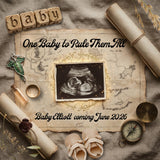 One Baby to Rule Them All Pregnancy Announcement, Lord of the Rings Baby Reveal, Fantasy Sonogram Social Media Announcement