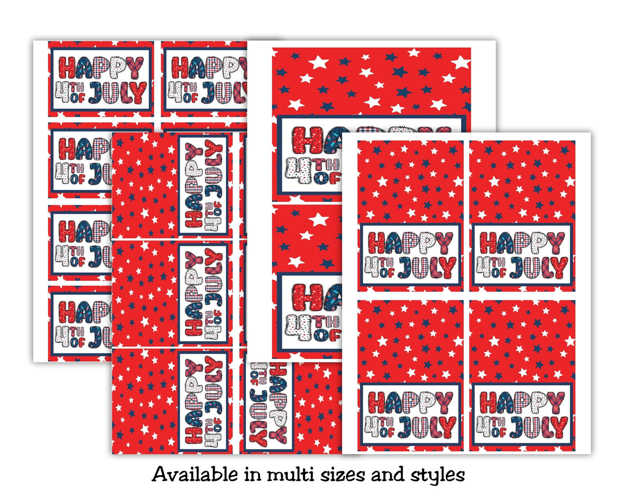 Happy 4th of July Candy Bag Topper Printable
