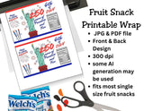 USA 250 Fruit Snack Wrapper Printable