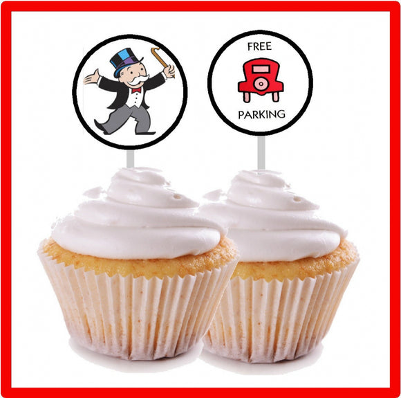 Monopoly Game Night Printable Cupcake Topper Printable