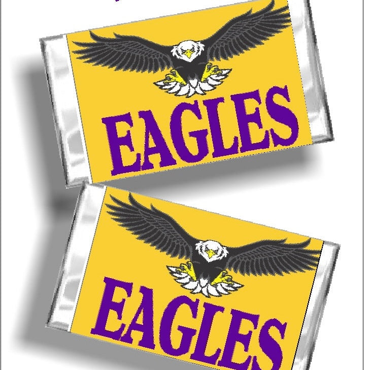 Eagle Purple and Gold Mini Candy Bar Wrapper