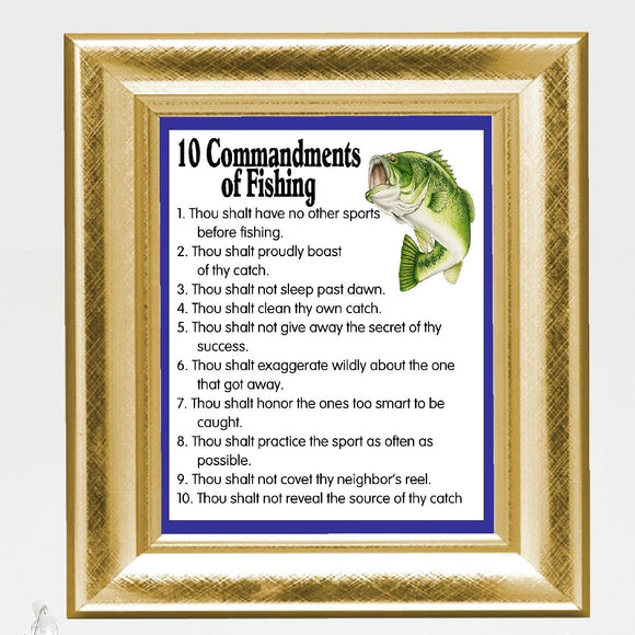 10 Commandments of Fishing Printable Wall Art