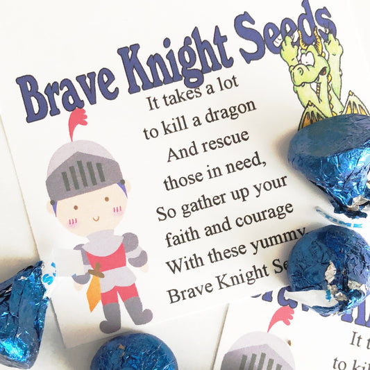 Brave Knight Seed Bag Topper Printable