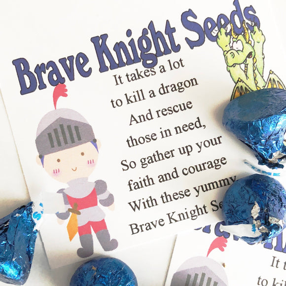 Brave Knight Seed Bag Topper Printable
