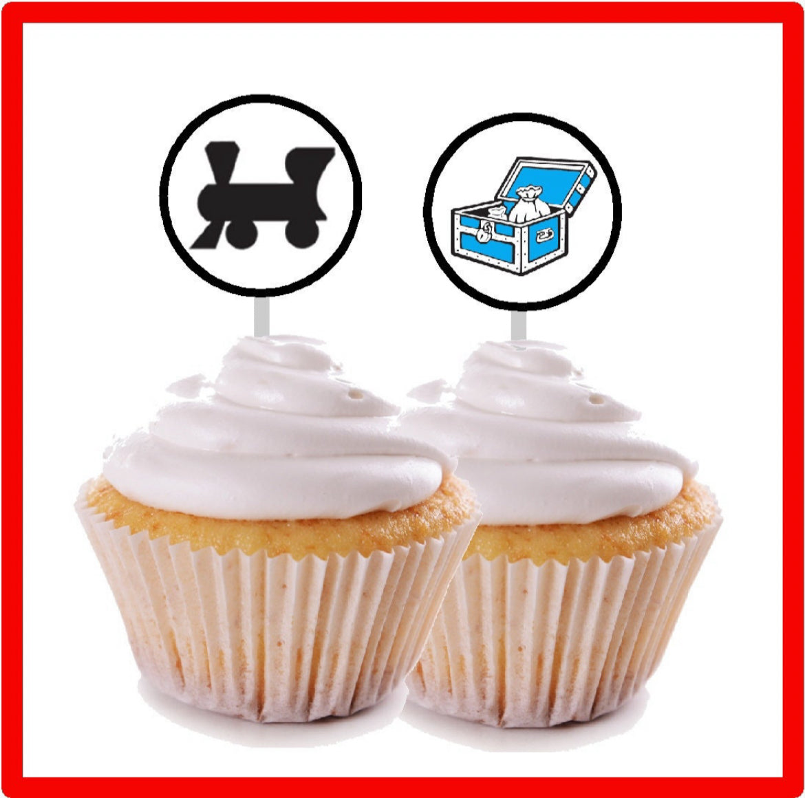Monopoly Game Night Printable Cupcake Topper Printable