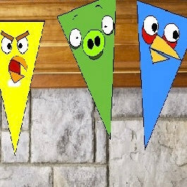 Angry Bird Pennant Banner Printable